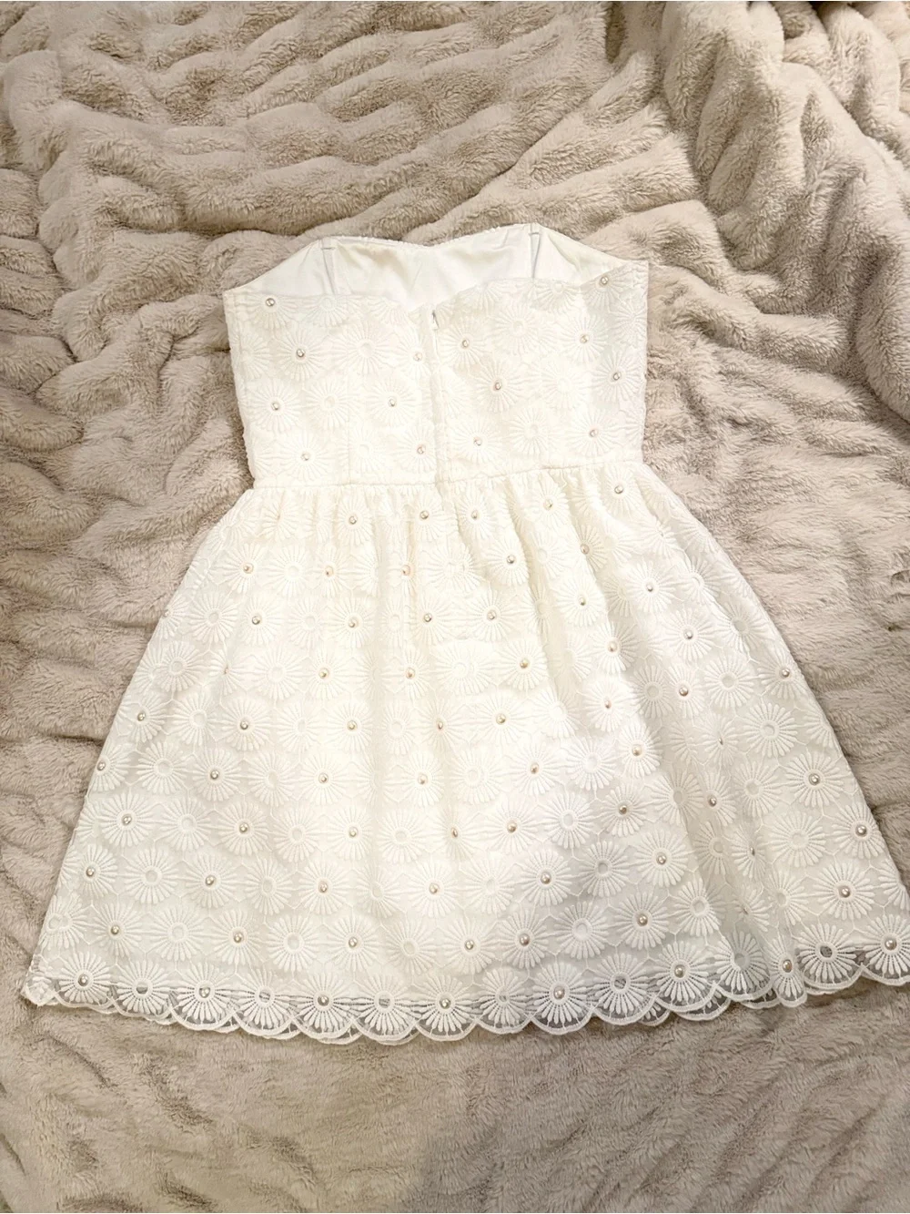 Lilly Pulitzer White Strapless Eyelet Daisy Dress - Picture 6 of 7